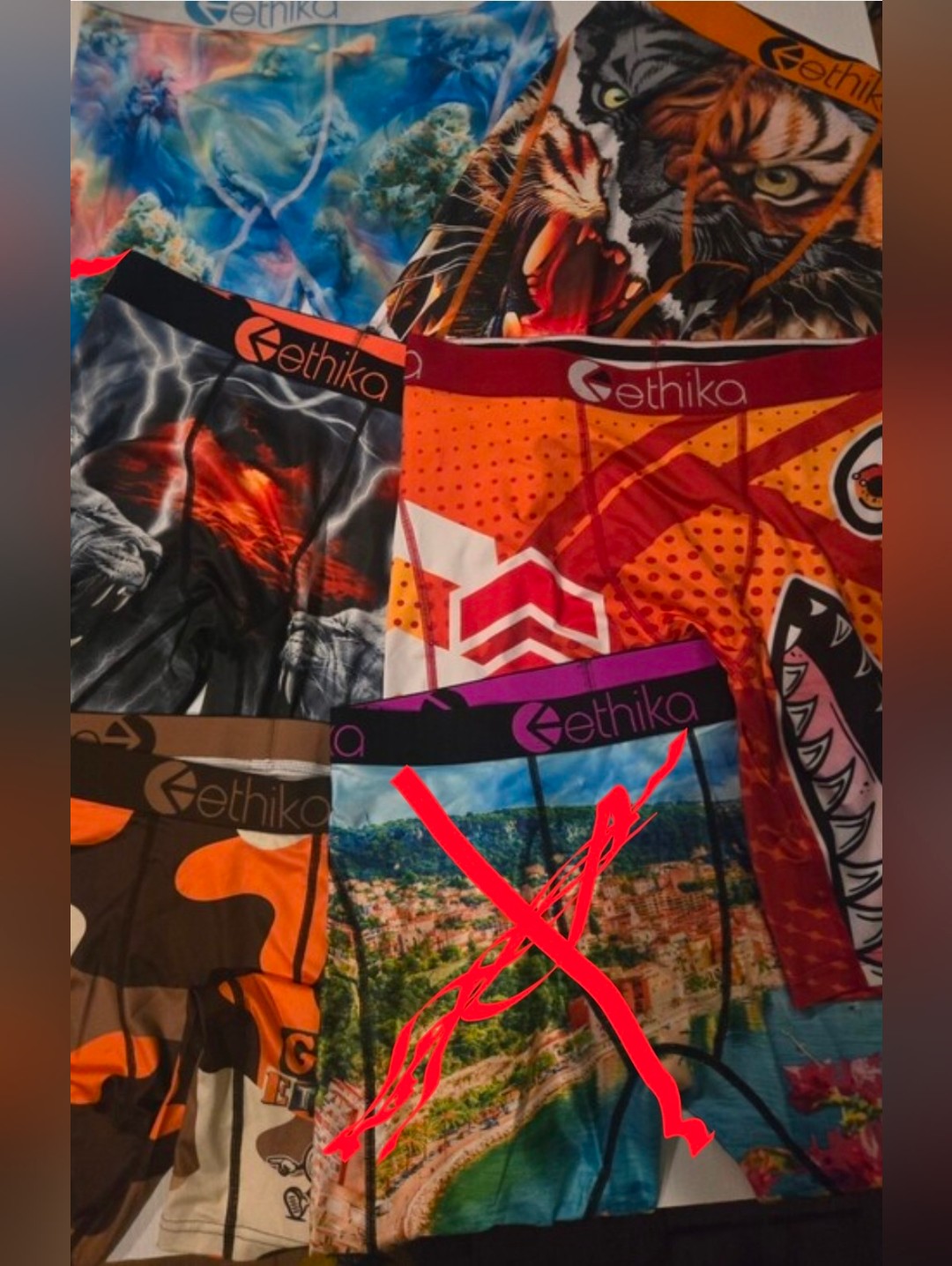 Ethika Men's Boxer Briefs Medium 6 Pack